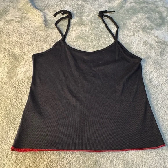 Black Cherry Embroidered Women's Crop Top - Picture 2 of 2